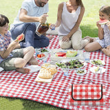 Foldable Picnic Mat Water-resistant Soft Camping Blanket Beach Outdoor Mat Red