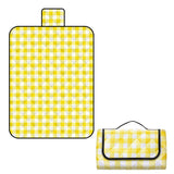 Foldable Picnic Mat Water-resistant Soft Camping Blanket Beach Outdoor Mat Yellow