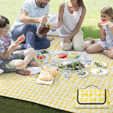 Foldable Picnic Mat Water-resistant Soft Camping Blanket Beach Outdoor Mat Yellow