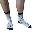 Pair of Unisex Novelty I'D RATHER BE Men Women Funny Sport Cotton Socks-Style 1