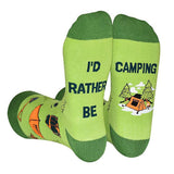 Pair of Unisex Novelty I'D RATHER BE Men Women Funny Sport Cotton Socks-Style 2