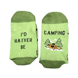 Pair of Unisex Novelty I'D RATHER BE Men Women Funny Sport Cotton Socks-Style 2