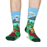 Pair of Unisex Novelty I'D RATHER BE Men Women Funny Sport Cotton Socks-Style 3