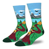 Pair of Unisex Novelty I'D RATHER BE Men Women Funny Sport Cotton Socks-Style 3