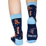 Pair of Unisex Novelty I'D RATHER BE Men Women Funny Sport Cotton Socks-Style 4
