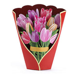 3D Pop Up Bouquet Greeting Cards Kit Festive Forever Paper Flower Bouquet with Note Card-Style 1