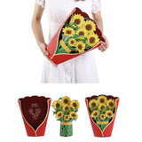 3D Pop Up Bouquet Greeting Cards Kit Festive Forever Paper Flower Bouquet with Note Card-Style 2