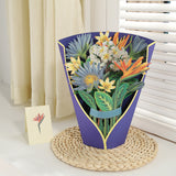 3D Pop Up Bouquet Greeting Cards Kit Festive Forever Paper Flower Bouquet with Note Card-Style 3