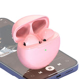 Smartphone Compatible Wireless Earbuds with Charging Case Pink
