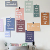 15Pcs Motivation Quote Cards Positive Affirmation Novelty Word Wall Collage Kit
