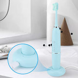 Electric Tooth Cleaning Tool Kit Dental Calculus Remover with Toothbrush Head and Replaceable Clean Heads Blue