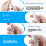 Electric Tooth Cleaning Tool Kit Dental Calculus Remover with Toothbrush Head and Replaceable Clean Heads Blue