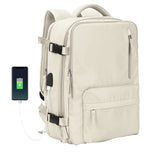 Sport Backpack Travel Rucksack Duffel Shoulder Hiking Camping Bag with Shoe Compartment Beige