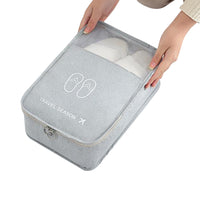 9-piece Set Cubes Travel Bags Packing Organizers with Shoes Bag-Grey