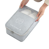 9-piece Set Cubes Travel Bags Packing Organizers with Shoes Bag-Grey