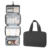 Large Capacity Toiletry Bag Travel Bag with Hanging Hook-Black
