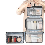 Large Capacity Toiletry Bag Travel Bag with Hanging Hook-Black