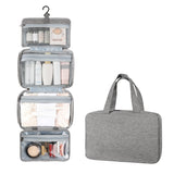 Large Capacity Toiletry Bag Travel Bag with Hanging Hook-Grey