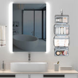 Large Capacity Toiletry Bag Travel Bag with Hanging Hook-Grey