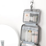 Large Capacity Toiletry Bag Travel Bag with Hanging Hook-Grey