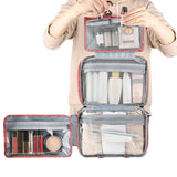 Large Capacity Toiletry Bag Travel Bag with Hanging Hook-Pink