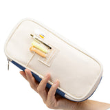 Large Capacity Pencil Case Pen Pouch Storage Bag Navy