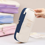 Large Capacity Pencil Case Pen Pouch Storage Bag Navy