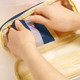 Large Capacity Pencil Case Pen Pouch Storage Bag Navy