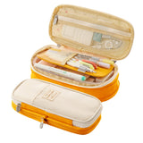 Large Capacity Pencil Case Pen Pouch Storage Bag Yellow