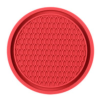 4Pcs Universal Car Cup Coaster Non-Slip Cup Holders Car Interior Accessories Red