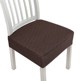 2Pcs Water Resistant Rhombic Lattice Jacquard Fabric Chair Seat Cushion Cover Dining Chair Covers Coffee