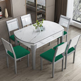 2Pcs Dining Chair Seat Cover Jacquard Removable Elastic Cushion Slipcovers Green