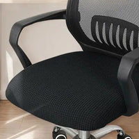 Office Chair Seat Cover Stretchable Computer Chair Seat Cushion Slipcovers Black