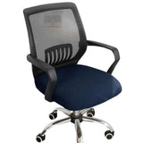 Office Chair Seat Cover Stretchable Computer Chair Seat Cushion Slipcovers Navy Blue