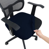 Office Chair Seat Cover Stretchable Computer Chair Seat Cushion Slipcovers Navy Blue