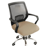 Office Chair Seat Cover Stretchable Computer Chair Seat Cushion Slipcovers Khaki