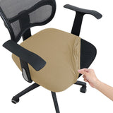 Office Chair Seat Cover Stretchable Computer Chair Seat Cushion Slipcovers Khaki