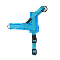 FancyGrab No Pull Front Clip Dog Harness Adjustable Plush Padded Pet Vest Harness and Leash Set Blue