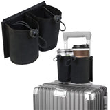 FancyGrab Luggage Travel Drink Bag Cup Holder Lightweight Durable Cup Carrier for Drinks Mobile Phone Black