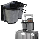 FancyGrab Luggage Travel Drink Bag Cup Holder Lightweight Durable Cup Carrier for Drinks Mobile Phone Grey