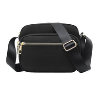 Women Multi-pocket Crossbody Bag Zipper Shoulder Bag Sling Bag Black