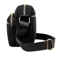 Women Multi-pocket Crossbody Bag Zipper Shoulder Bag Sling Bag Black