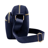 Women Multi-pocket Crossbody Bag Zipper Shoulder Bag Sling Bag Dark Blue