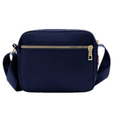 Women Multi-pocket Crossbody Bag Zipper Shoulder Bag Sling Bag Dark Blue