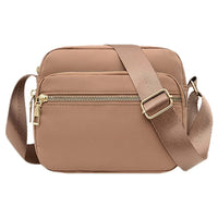 Women Multi-pocket Crossbody Bag Zipper Shoulder Bag Sling Bag Khaki
