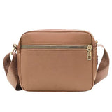 Women Multi-pocket Crossbody Bag Zipper Shoulder Bag Sling Bag Khaki