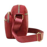 Women Multi-pocket Crossbody Bag Zipper Shoulder Bag Sling Bag Wine Red