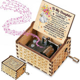 Colourful Prints Wooden Hand Crank Music Box