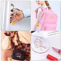 90Pcs DIY Keyring Clear Acrylic Circle Discs Keychain Tassel Pendant Set