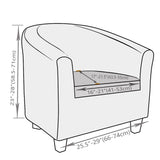 2-Piece Set Stretch Club Chair Slipcover Printed Tub Chair Covers Armchair Covers Coffee